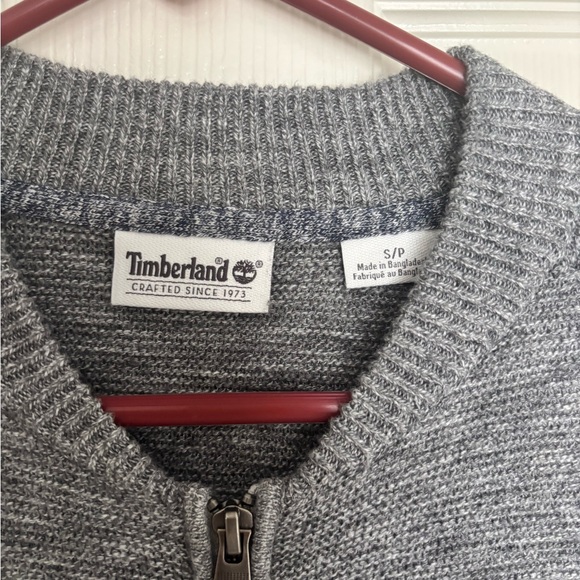 Timberland Heather Gray Zip-Up Jacket - Picture 5 of 8